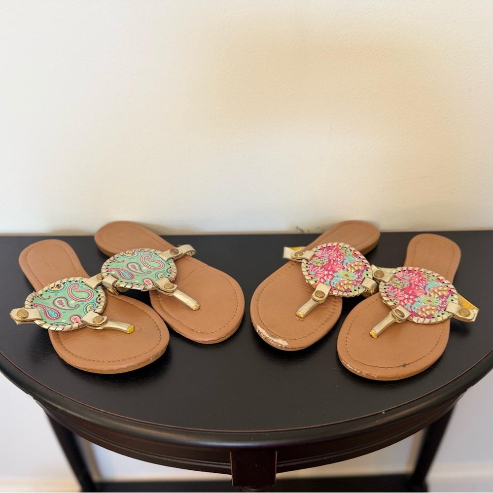 Simply Southern Pink and Green Sandals